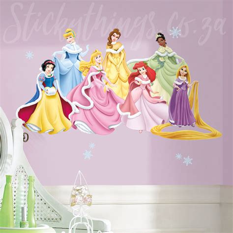 Disney Princess Floral Peel and Stick Wall Decals - Aurora, Rapunzel, Belle & Cinderella Stickers by Roommates. . Disney princess wall decals